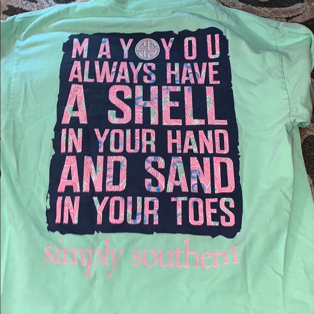 green simply southern tee